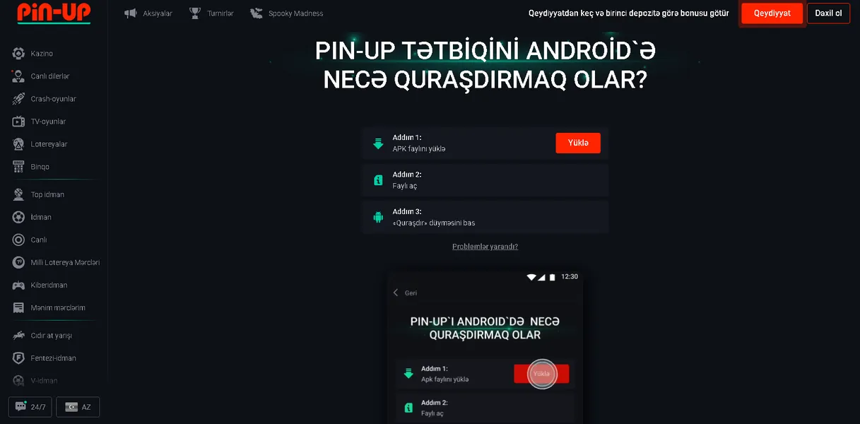 Rəsmi proqramın yüklənməsi və quraşdırılması